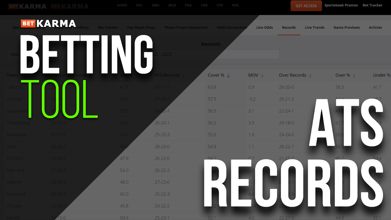 ATS Records for NFL, NBA, MLB, NCAAB, and NCAAF